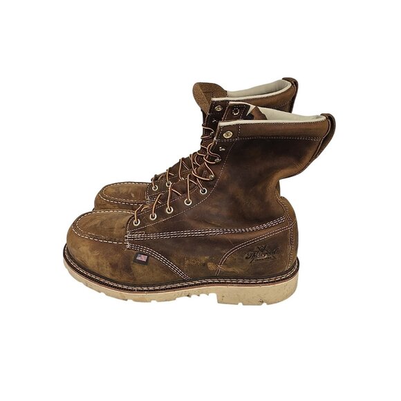 Thorogood Men's 8 " Steel Toe Work Boot (U.S.A.) 804-4378 Brown Size 12D - Picture 5 of 7